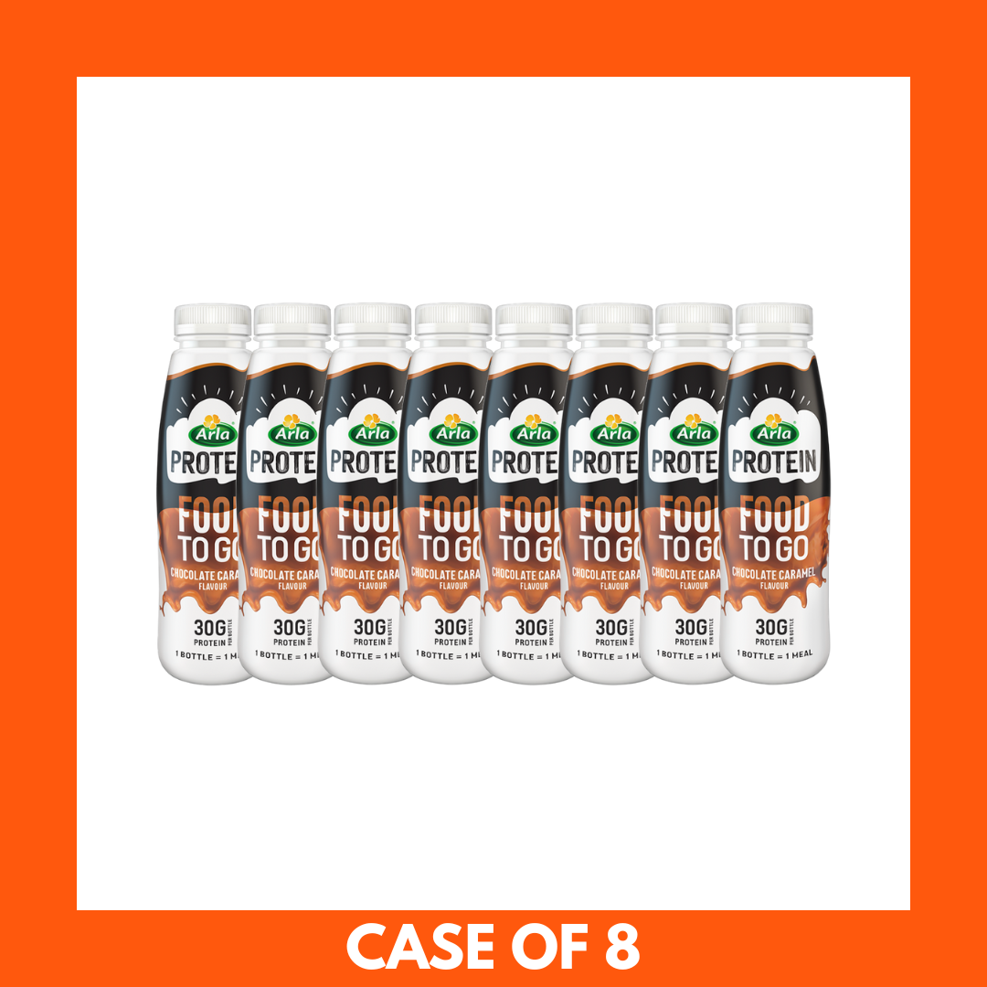 Arla Protein Food To Go Chocolate Caramel Flavoured Meal Replacement Shake 500ml x 8