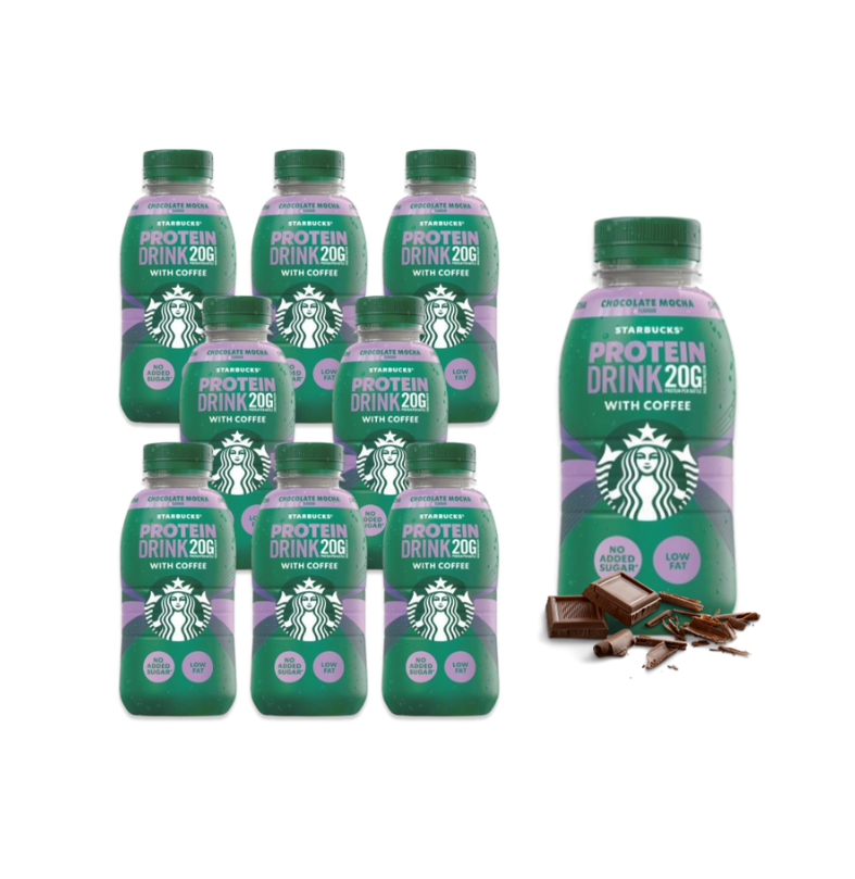 Starbucks Chocolate Mocha Flavour Protein Drink with Coffee 330ml x 8