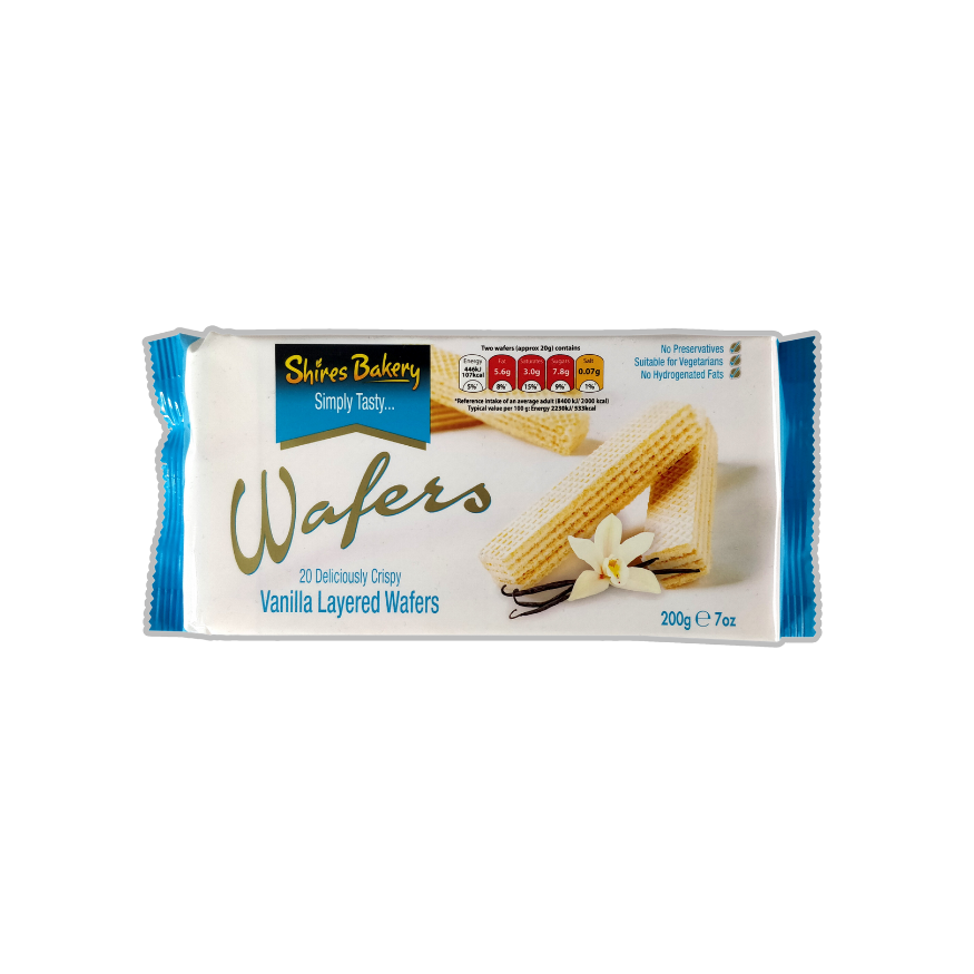 Shires Bakery Vanilla Wafers 200g x 1