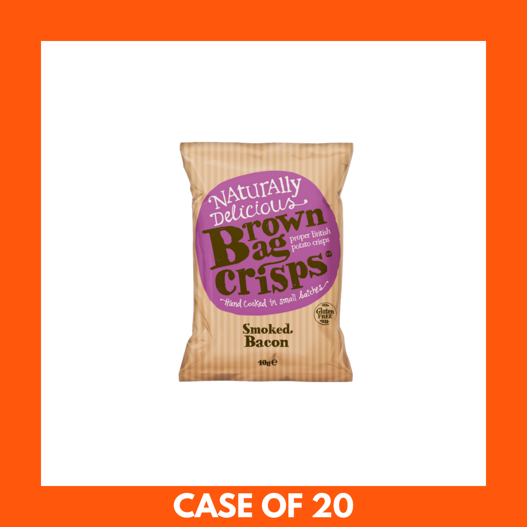 Brown Bag Crisps Smoked Bacon 20 x 40g