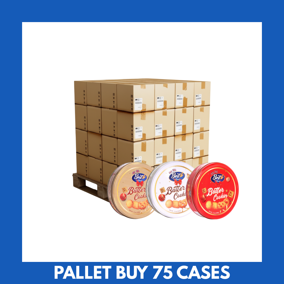 Brit Treat Xmas Assortment Butter Cookies 340g - 75 Cases (Pallet Buy) £1.60 per unit
