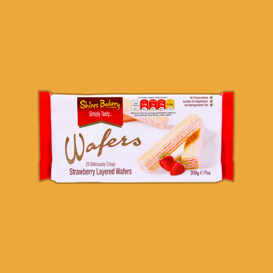 Shires Bakery Strawberry Wafers 200g x 1