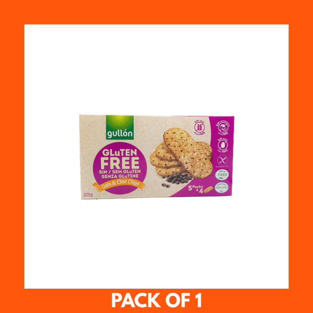 Gullon Gluten Free Oat Biscuit With Chocolate Chips 220g