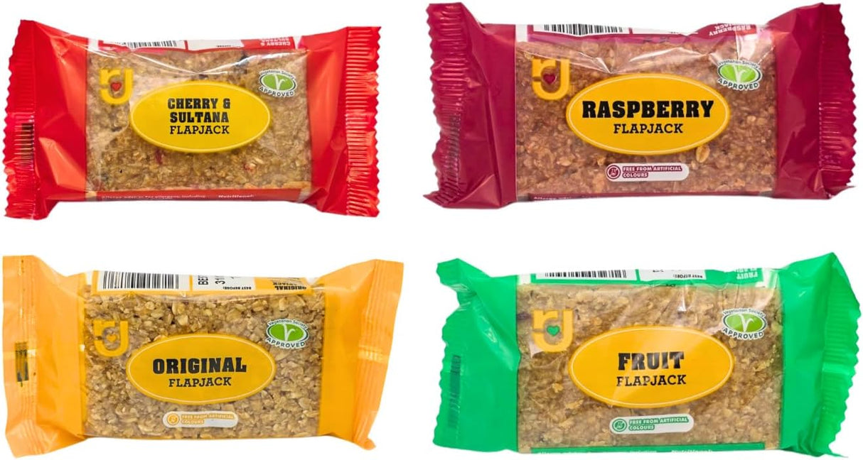 RJ Un-topped Variety Mix Flapjacks 125g x 24