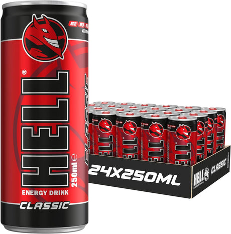 24 pack HELL Energy Drink with caffeine and B vitamins