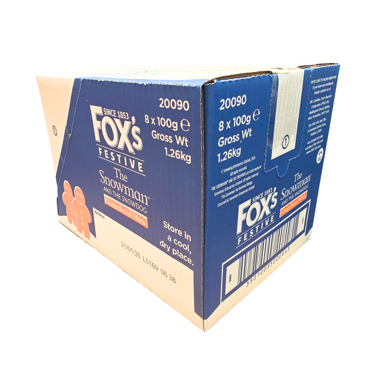 Foxs Festive The Snowman Mini Gingerbread Men Biscuits