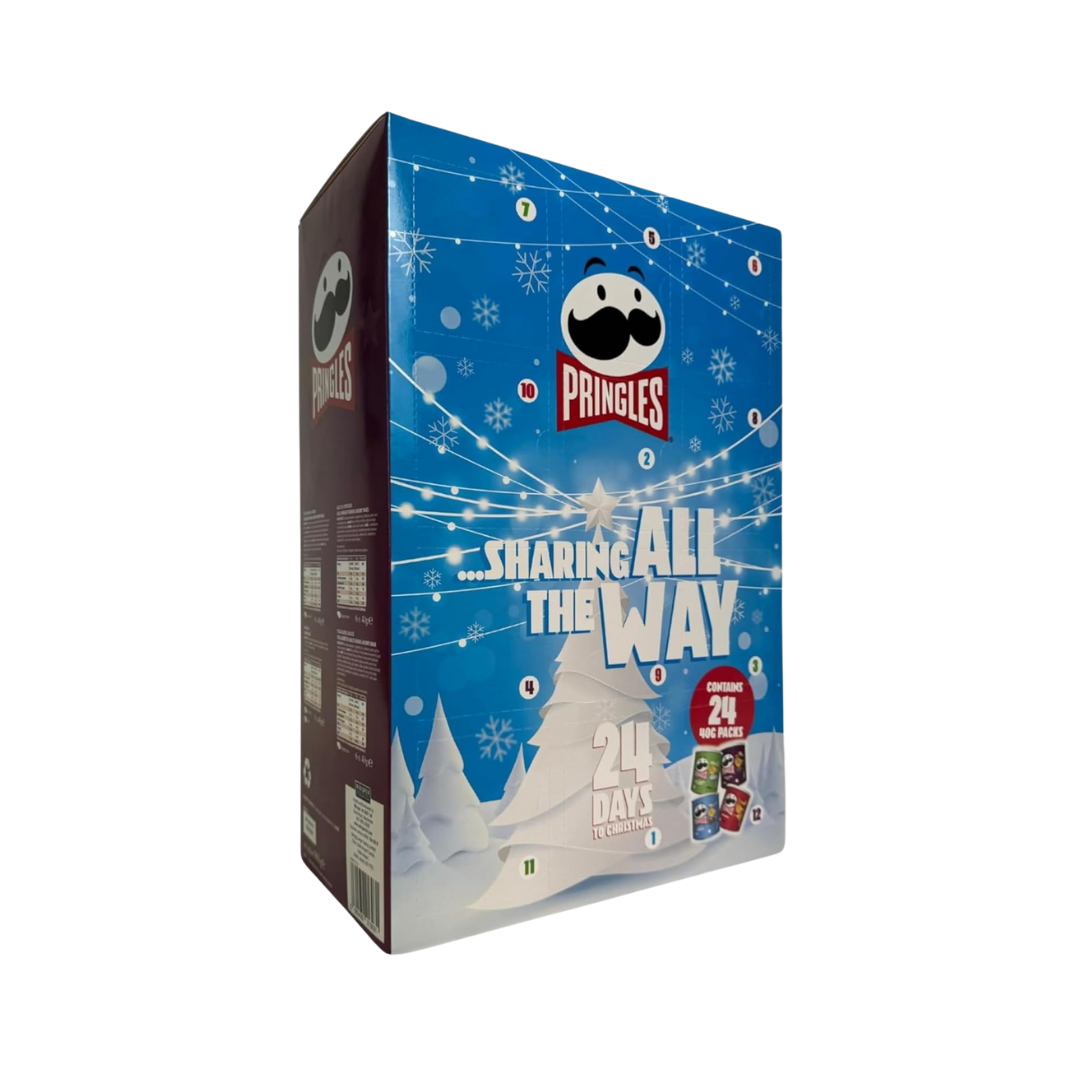 Luxury Pringles Advent Calendar 24 full-size crisp tubs Christmas box