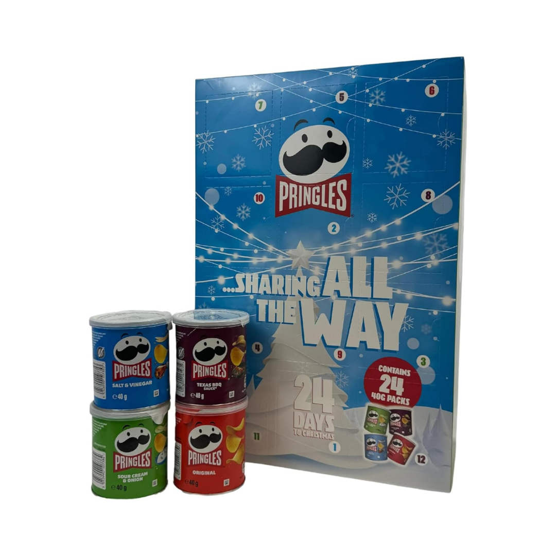 Pringles Advent Calendar with assorted crisp flavours 40g packs