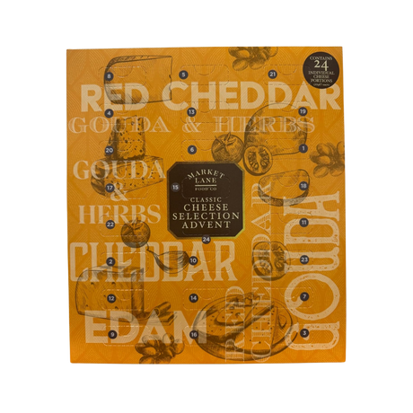 Classic Cheese Advent Calendar by Market Lane Food Co with 24 cheeses