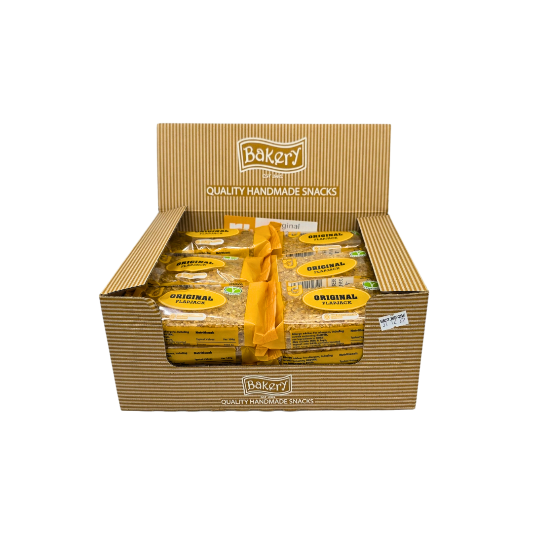 Single unwrapped RJ Original Flapjack Bar showing soft oat texture