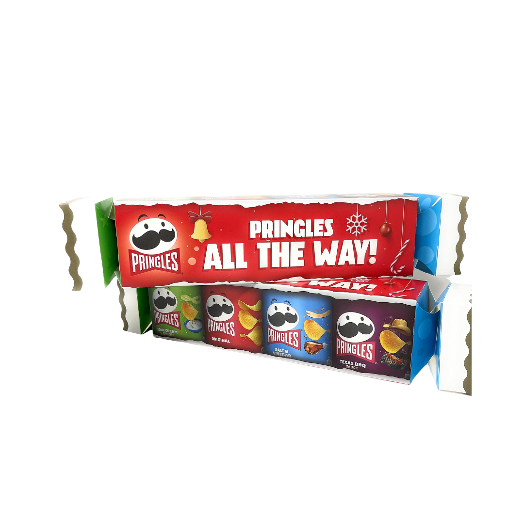 Pringles Christmas Cracker Crisps Gift Set 4 x 40g festive pack