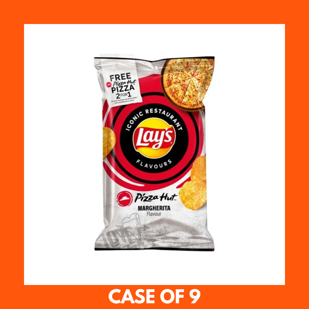 Lays Pizza Hut Margherita Crisps 150g x 9 BBE 15.03.26