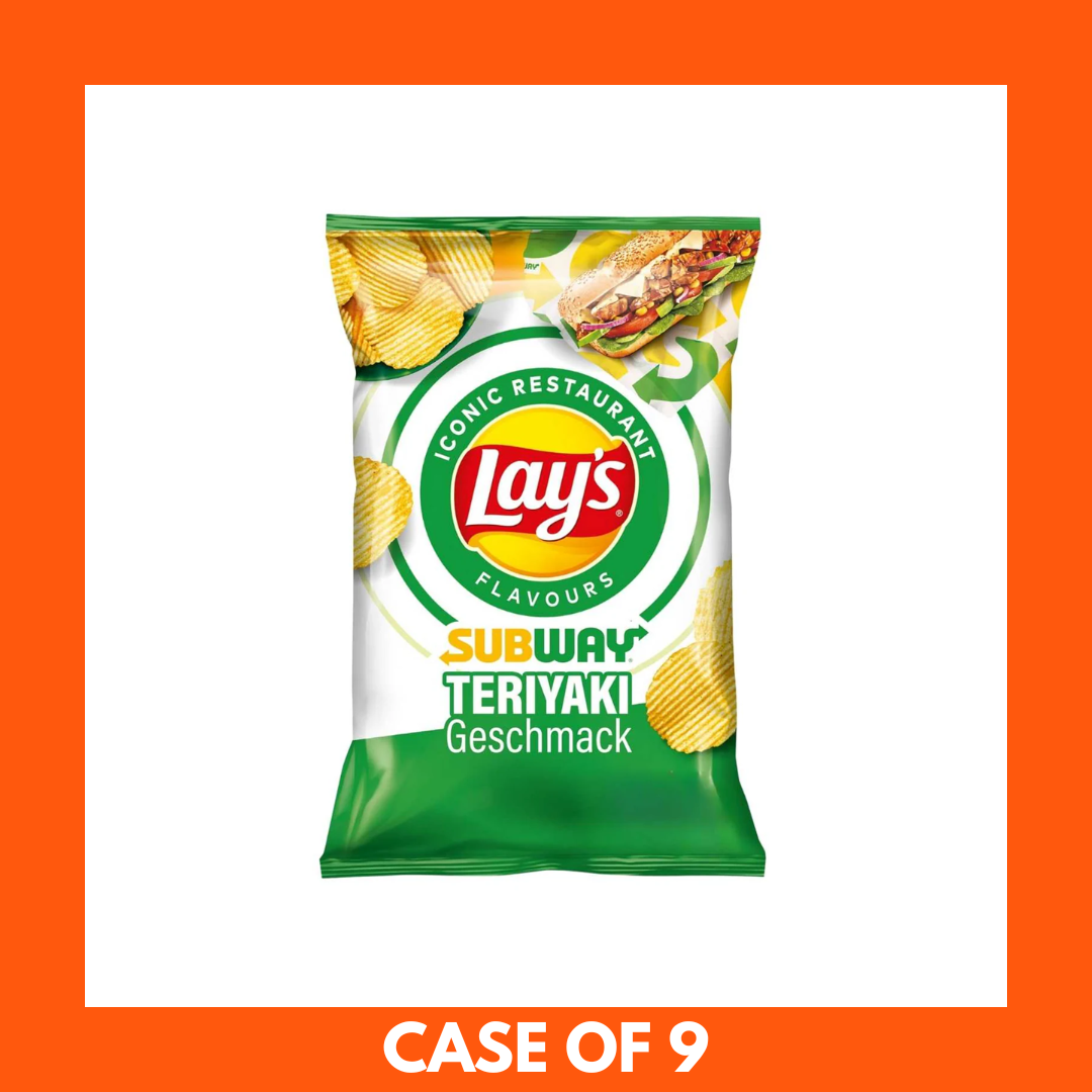 Lays Subway Teriyaki Crisps 150g x 9 BBE 05.04.26