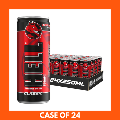 HELL Energy Drink Classic 24 x 250ml cans multipack box