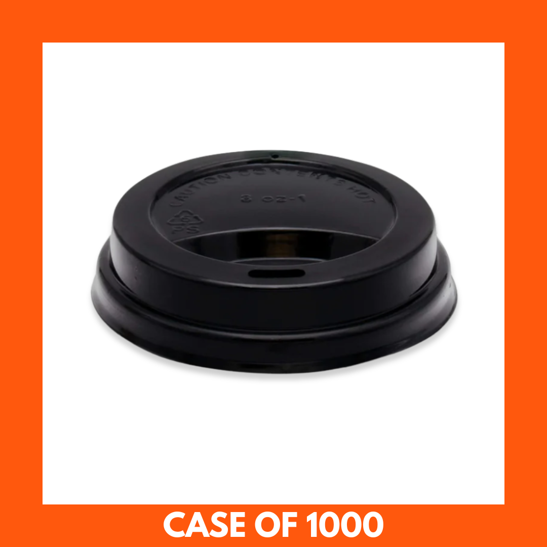 Black Premium Takeaway Sip Lids 80mm x 500/1000