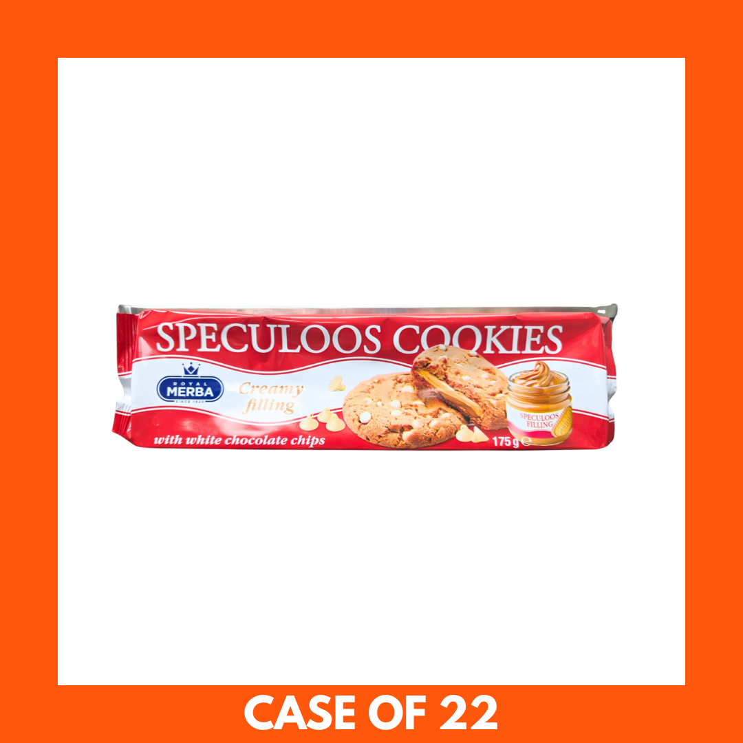 Merba White Choc Chip Cookies with Speculoos 175g x 1