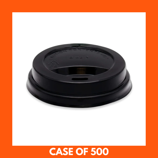 Black Premium Takeaway Sip Lids 80mm x 500