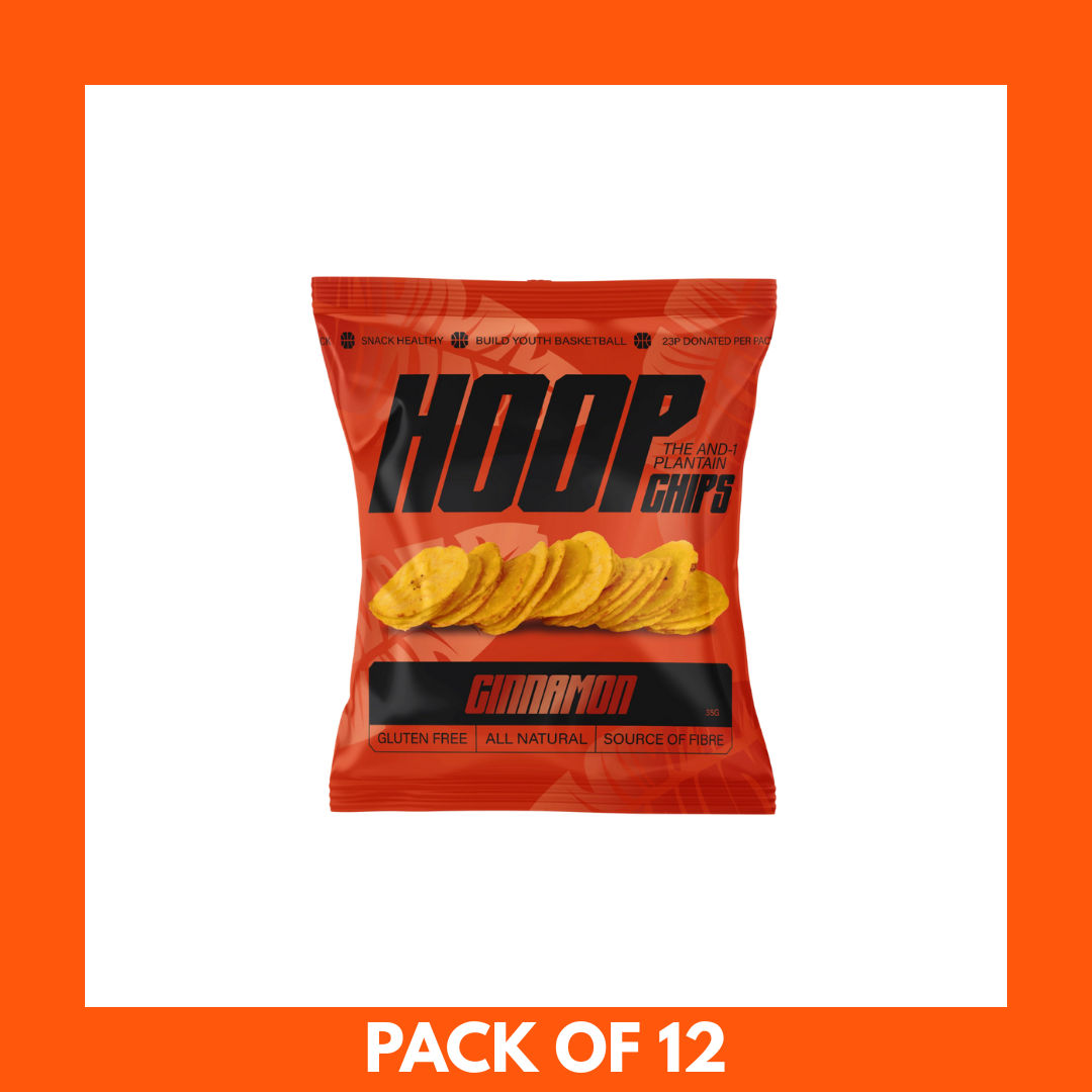 HOOP CHIPS Cinnamon Ripe Plantain Chips 35g x 24