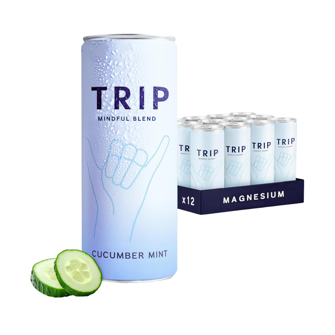 Pack of 12 TRIP Cucumber Mint sparkling functional drinks