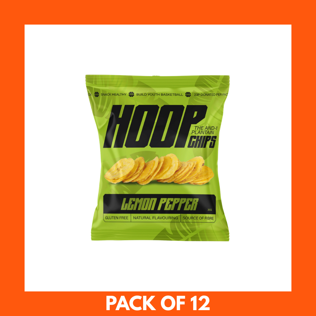 HOOP CHIPS Lemon Pepper Plantain Chips 35g x 24