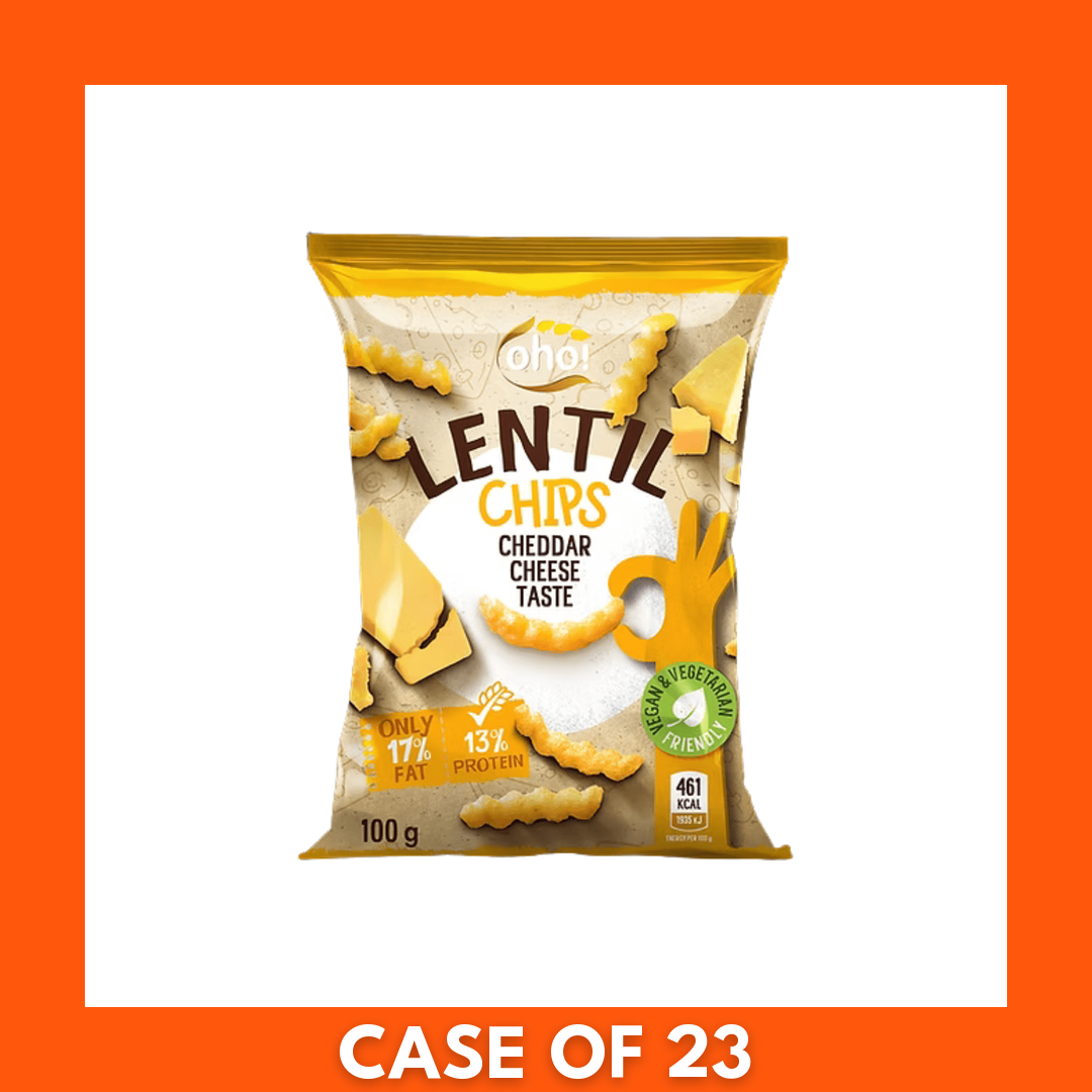 Oho Lentil Crisps with Cheddar Cheese 1 x 100g