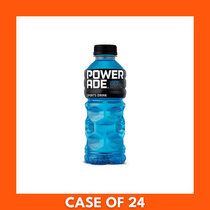 Powerade Berry Blast 12 x 591ml — pack of twelve 591ml clear plastic bottles of berry-flavored sports drink with branded labels and sports caps, shown grouped to highlight the 12‑pack electrolyte hydration beverage.