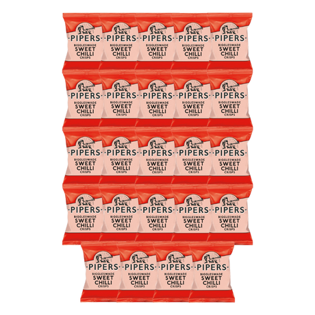 PIPERS Biggleswade Sweet Chilli Crisps in their 40g packaging.