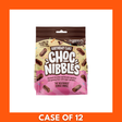 Pack of 12 Chocolate Nibbles Birthday Cakes, 135g each — row of chocolate birthday cakes topped with creamy frosting and colorful rainbow sprinkles, packed for retail display