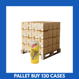 Go Up Pineapple 330ml cans stacked in a 24-pack case