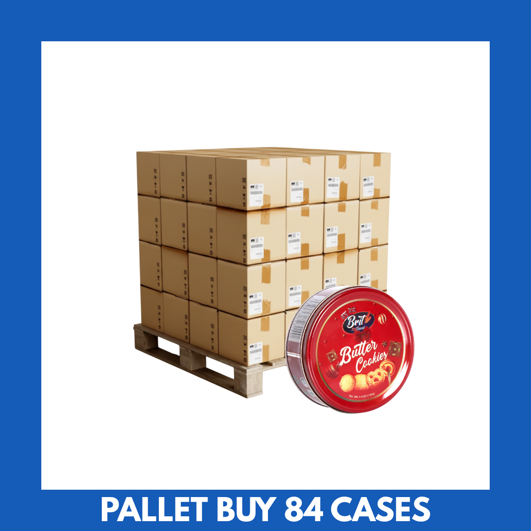 Brit Treat Xmas Butter Cookies 140g - 84 Cases (Pallet Buy) 90p per unit