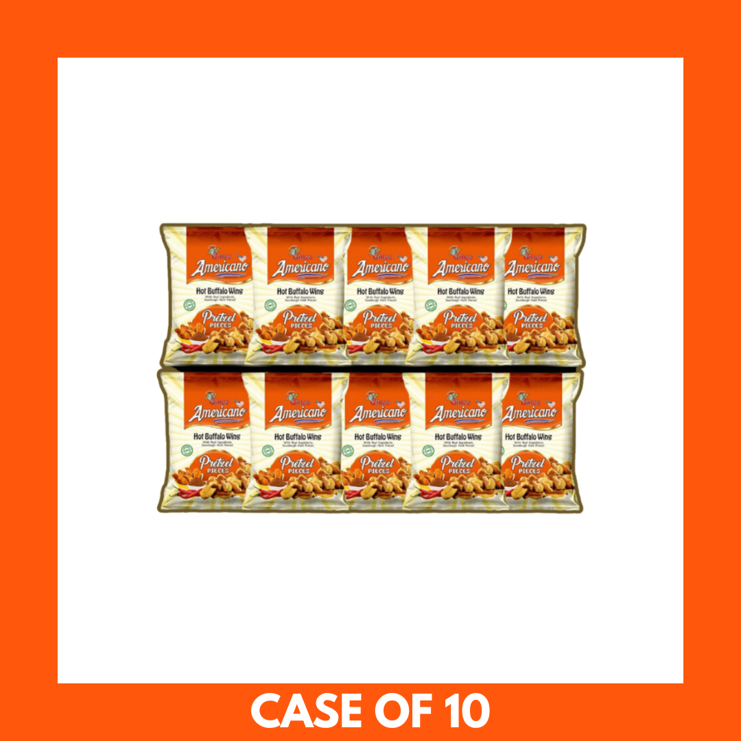 Americano Hot Buffalo Wing Pretzel Pieces (Pack of 10)