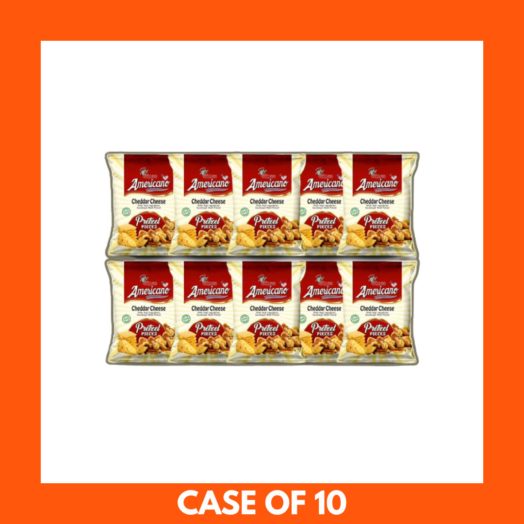 Americano Cheddar Cheese and Ham Pretzel Pieces (Pack of 10)