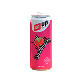 Close-up of Go Up Strawberry carbonated drink can