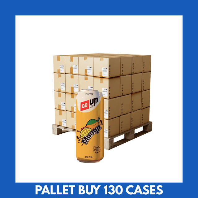 Go Up Mango carbonated drink 330ml can – front view