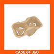 Bulk pack of 360 cardboard takeaway two-cup trays — disposable cup carriers for cafes, coffee shops and events