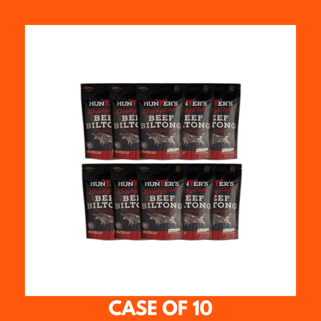 Hunters Chilli Beef Sliced Biltong 10 x 25g
