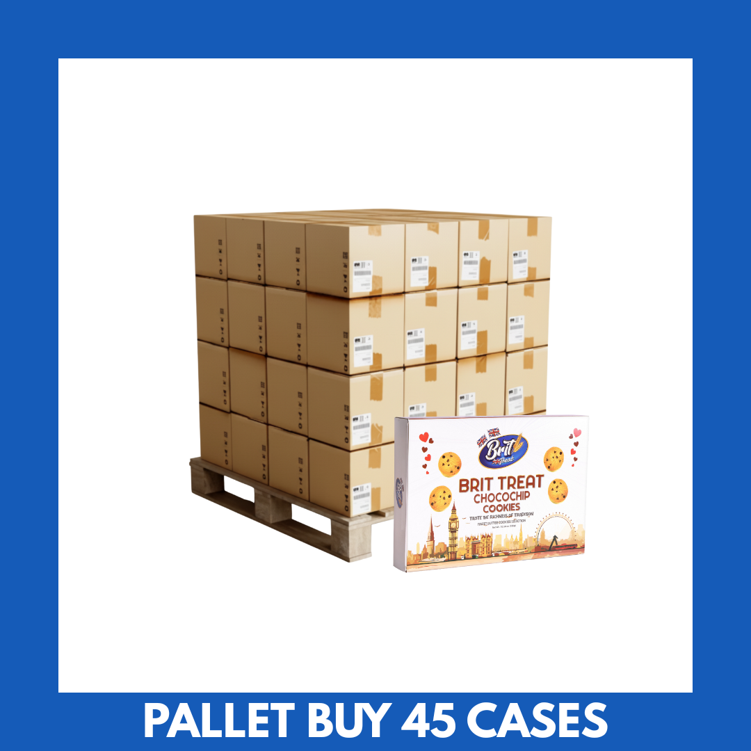 Brit Treat Choco Chip Butter Cookies 300g - 45 Cases (Pallet Buy) £1.45 per unit