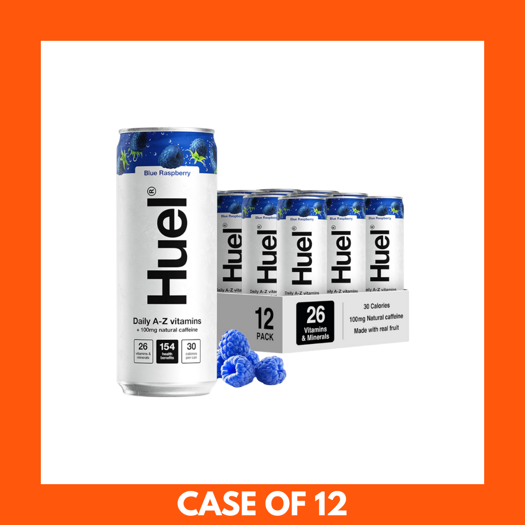 Huel Blue Raspberry Daily A-Z Vitamins Energy Drink 330ml x 12