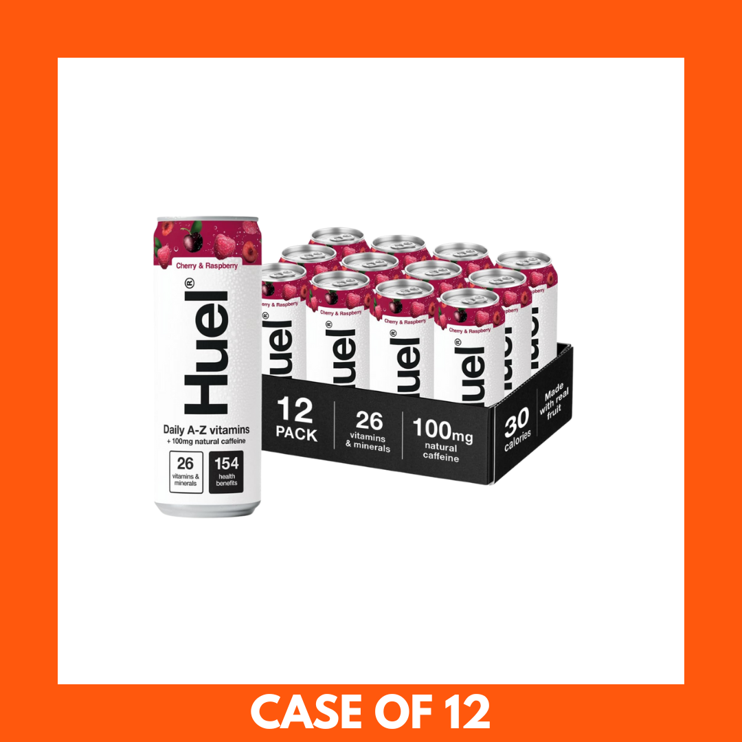 Huel Cherry & Raspberry Daily A-Z Vitamins Energy Drink 330ml x 12