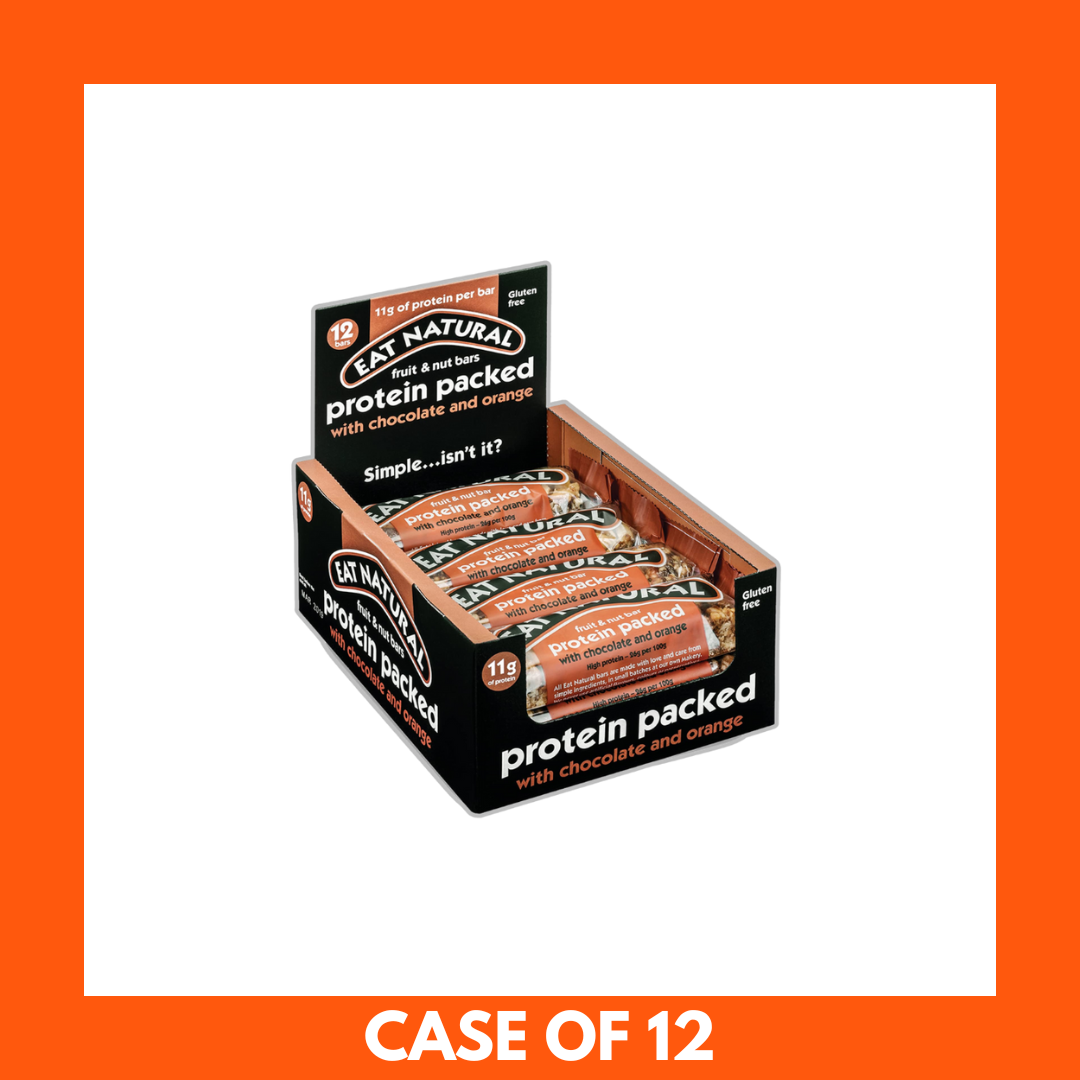 Protein Packed Fruit & Nut Bar with Chocolate & Orange x 12