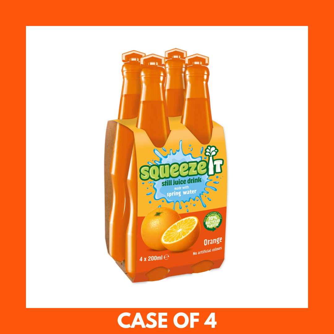 Squeeze It Still Juice Drink Orange 4 x 200ml