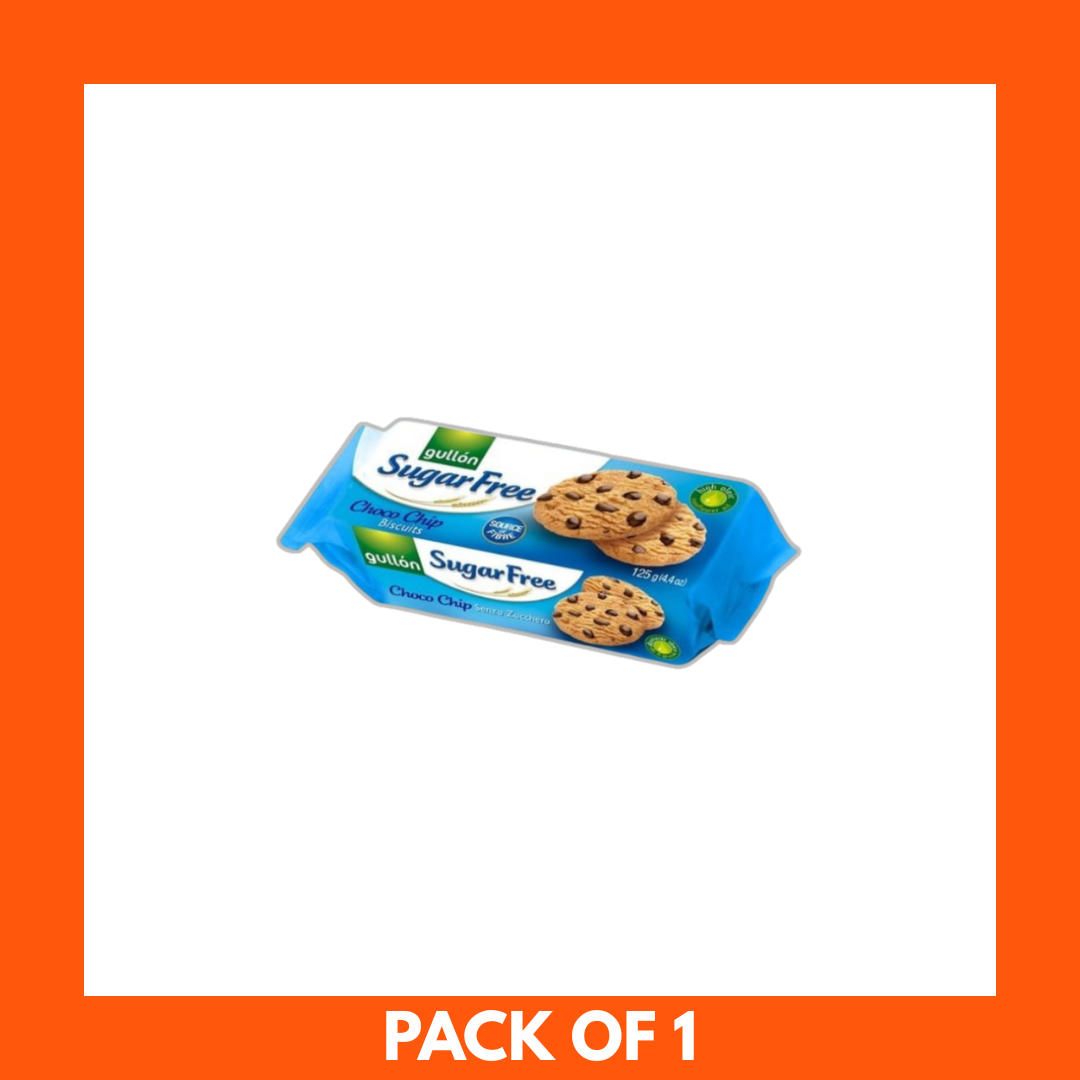 Gullon Sugar Free Chocolate Chip Cookies 125 x 1