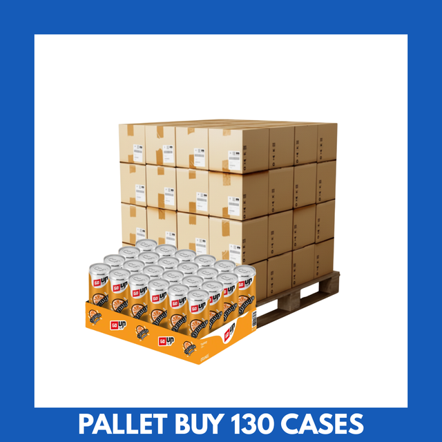 Go Up Orange Carbonated Drink 330ml can front view