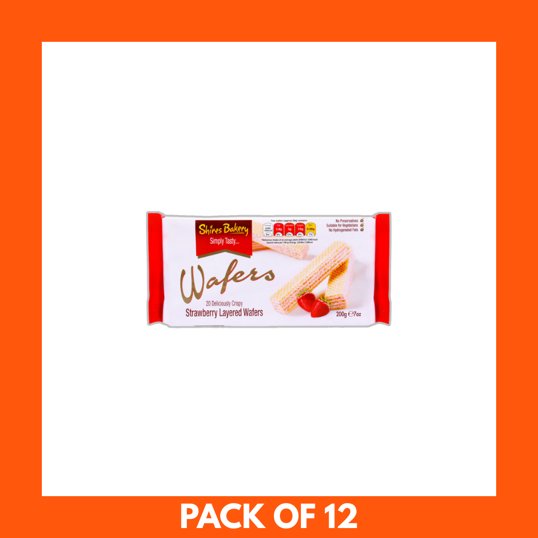 Shires Bakery Strawberry Wafers 200g x 1