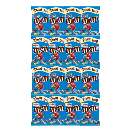 M&Ms Crispy Treat Bag 77g x 16