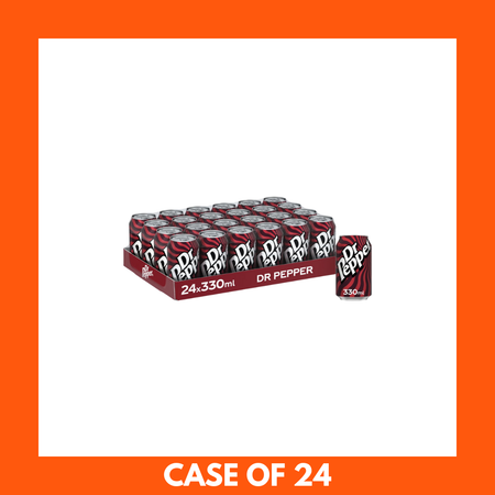 Dr Pepper 330ml Cans x 24