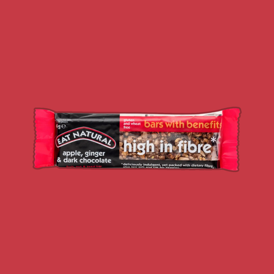 Eat Natural High In Fibre With Apple, Ginger & Dark Chocolate x 12