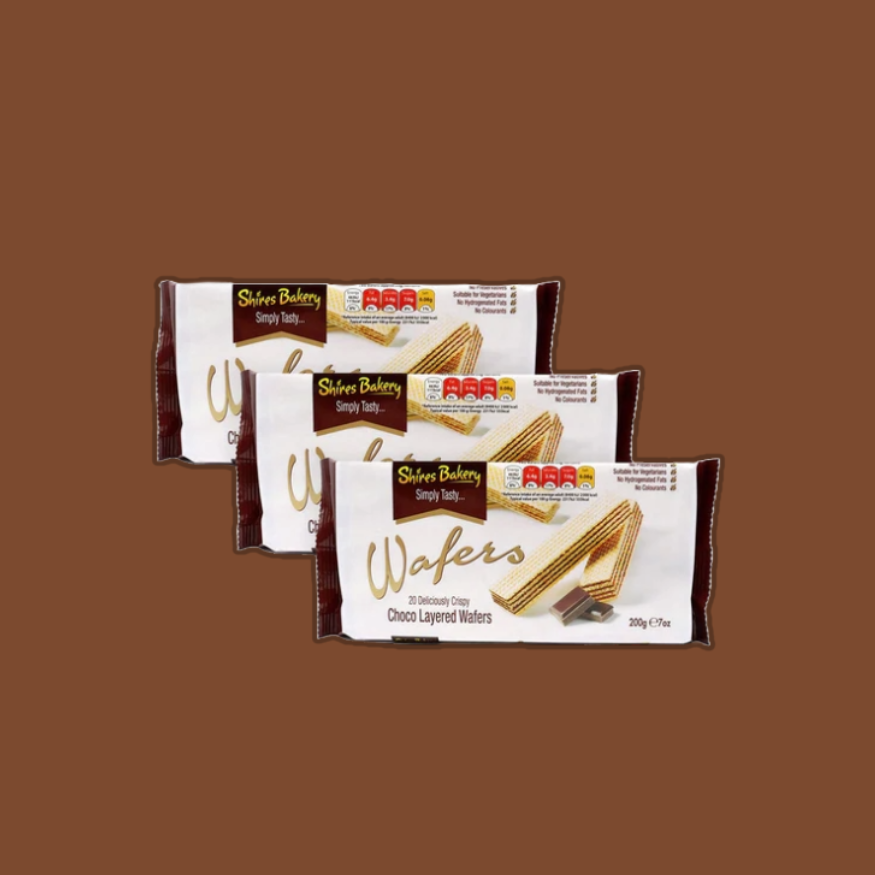 Shires Bakery Chocolate Wafers 200g x 1