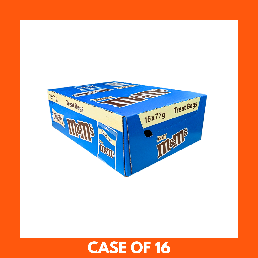 M&Ms Crispy Treat Bag 77g x 16 [BBD 19.10.2025]