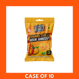 Pack of CandyRebelz Mango Chilli Sour Shredz (10 x 120g) — stacked yellow-orange multipack showing brand logo and spicy mango shredded sour candy.